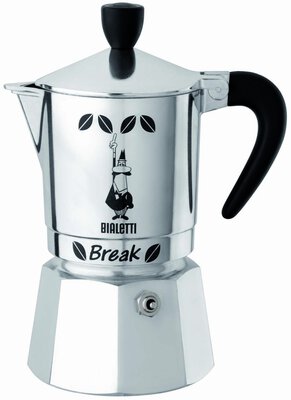 Alle Details zur Kaffeemaschine Bialetti Break schwarz 3 Tassen Espressokanne (5923) und ähnlichen Maschinen