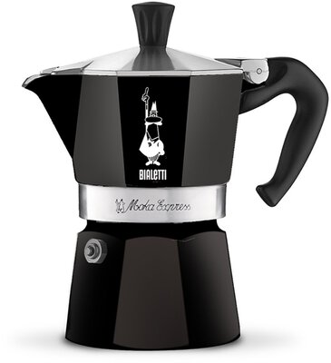 Alle Details zur Kaffeemaschine Bialetti Moka Express 1 Tasse schwarz Espressokanne (3751) und ähnlichen Maschinen