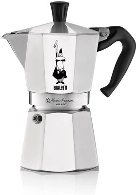 Alle Details zur Kaffeemaschine Bialetti Moka Express 6 Tassen Espressokanne (1163) und ähnlichen Maschinen