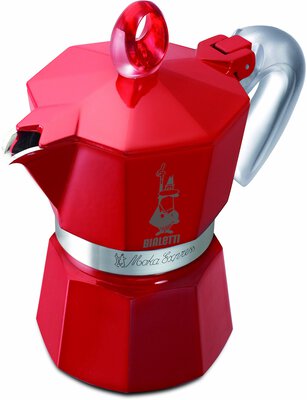 Alle Details zur Kaffeemaschine Bialetti Moka Express Glossy 3 Tassen rot Espressokanne (4332) und ähnlichen Maschinen