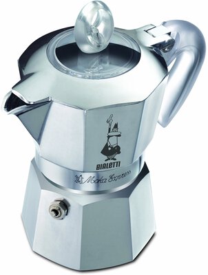 Bialetti Moka Express Glossy 3 Tassen silber Espressokanne (4232) bei Amazon bestellen