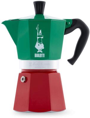 Alle Details zur Kaffeemaschine Bialetti Moka Express italia 6 Tassen Espressokanne (0005323) und ähnlichen Maschinen