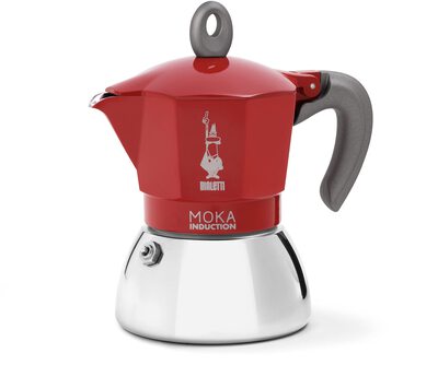 Alle Details zur Kaffeemaschine Bialetti Moka Induktion 3 Tassen rot Espressokanne (20004922) und ähnlichen Maschinen