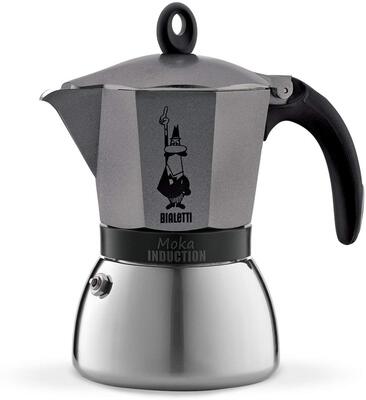 Alle Details zur Kaffeemaschine Bialetti Moka Induktion 6 Tassen anthrazit Espressokanne (20004823) und ähnlichen Maschinen