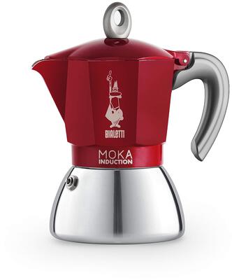 Alle Details zur Kaffeemaschine Bialetti Moka Induktion 6 Tassen rot Espressokanne (20004923) und ähnlichen Maschinen