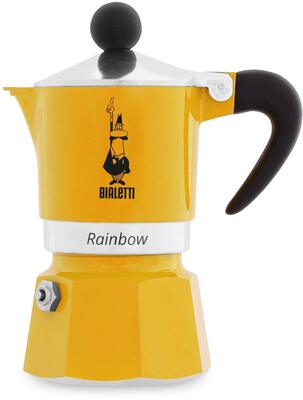 Alle Details zur Kaffeemaschine Bialetti Rainbow 1 Tasse Espressokanne gelb (4981) und ähnlichen Maschinen