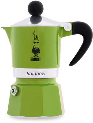 Alle Details zur Kaffeemaschine Bialetti Rainbow 1 Tasse Espressokanne grün (4971) und ähnlichen Maschinen