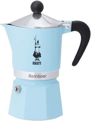 Alle Details zur Kaffeemaschine Bialetti Rainbow 3 Tassen Espressokanne hellblau (5042) und ähnlichen Maschinen