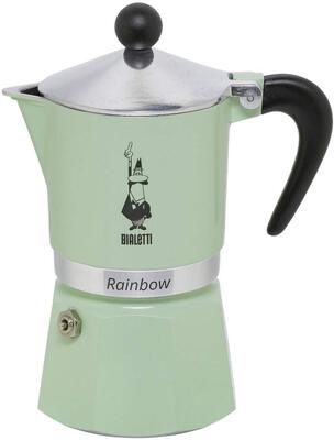 Alle Details zur Kaffeemaschine Bialetti Rainbow 3 Tassen Espressokanne mint (0007093) und ähnlichen Maschinen