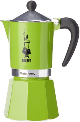 Alle Details zur Kaffeemaschine Bialetti Rainbow 6 Tassen Espressokanne grün (4973) und ähnlichen Maschinen