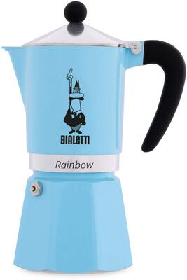 Alle Details zur Kaffeemaschine Bialetti Rainbow 6 Tassen Espressokanne hellblau (5043) und ähnlichen Maschinen