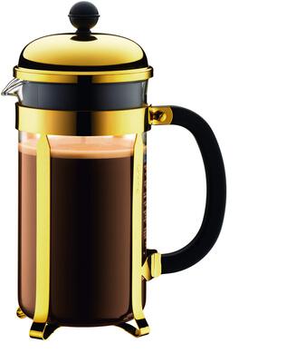 Alle Details zur Kaffeemaschine Bodum Chambord Kaffeebereiter 1l gold (1928-17) und ähnlichen Maschinen