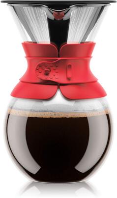 Alle Details zur Kaffeemaschine Bodum Pour Over Kaffeebereiter 1l rot (11571-294) und ähnlichen Maschinen