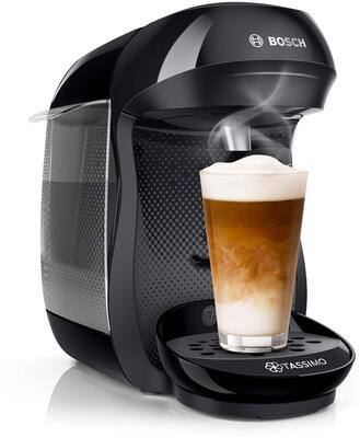 Alle Details zur Kaffeemaschine Bosch TAS1002 Tassimo Happy real black und ähnlichen Maschinen