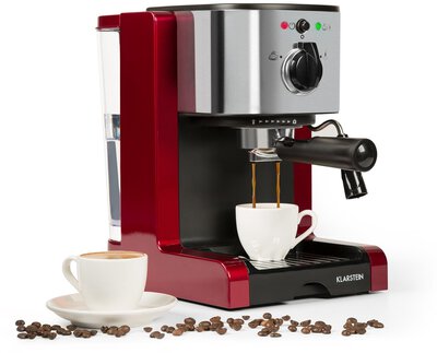 Alle Details zur Kaffeemaschine Klarstein Passionata Rossa 15 rot (10031701) und ähnlichen Maschinen