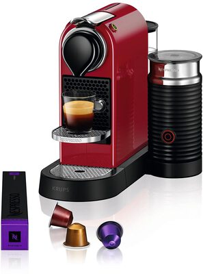 Alle Details zur Kaffeemaschine Krups XN 7615 New CitiZ & Milk cherry red und ähnlichen Maschinen