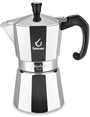 Alle Details zur Kaffeemaschine Riess Forever Miss Moka Prestige Induktion 3 Tassen Espressokanne und ähnlichen Maschinen