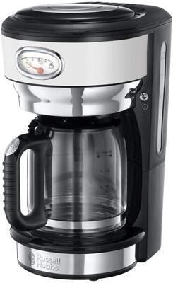 Alle Details zur Kaffeemaschine Russell Hobbs Retro Glas classic blanc (21703-56) und ähnlichen Maschinen