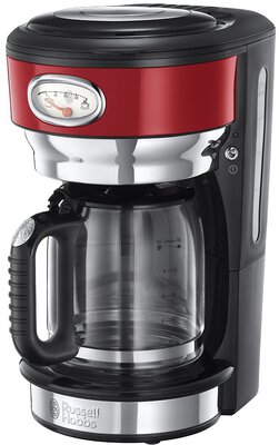 Alle Details zur Kaffeemaschine Russell Hobbs Retro Glas ribbon red (21700-56) und ähnlichen Maschinen