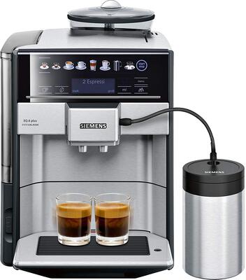 Alle Details zur Kaffeemaschine Siemens EQ.6 plus extraKlasse TE657F03DE und ähnlichen Maschinen