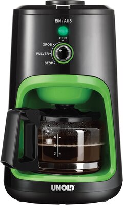 Alle Details zur Kaffeemaschine Unold 28722 Mühle Kompakt green und ähnlichen Maschinen